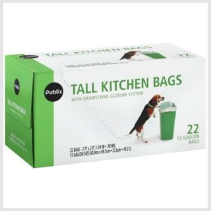 Publix Tall Kitchen Bags, with Drawstring Closure System