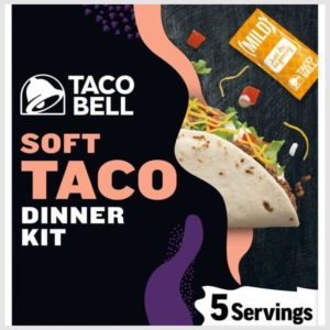 Taco Bell Soft Taco Dinner Kit with Ten Soft Tortillas, Mild Sauce & Seasoning