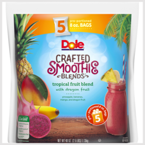 Dole Crafted Smoothie Blends Tropical Fruit Blend with Dragon Fruit