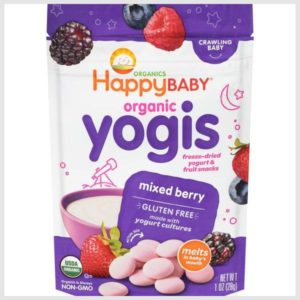 Happy Baby Organics Organic Yogis Freeze-Dried Yogurt & Fruit Snacks Mixed Berry