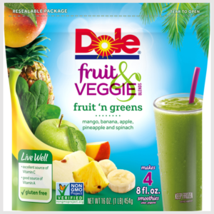 Dole Fruit & Veggie Blends Fruit n Greens Smoothie Mix