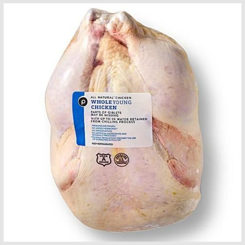 Publix Whole Young Chicken, USDA Grade A, Vegetable Fed
