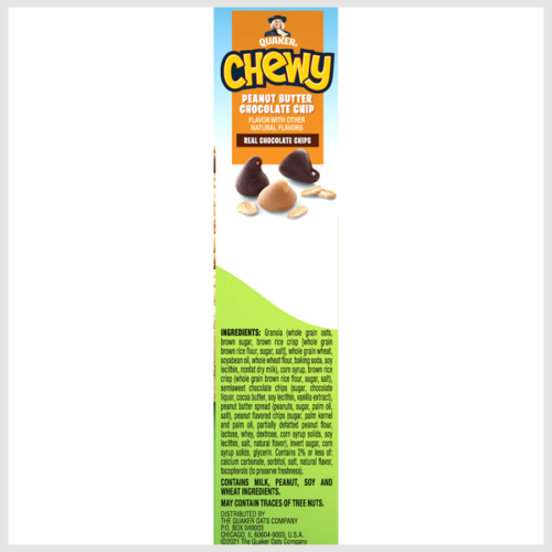 Quaker Granola Bars, Chewy, Peanut Butter Chocolate Chip