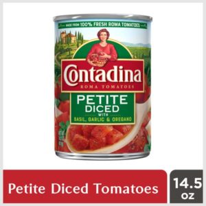 Contadina Roma Tomatoes, with Basil, Garlic & Oregano, Petite Diced