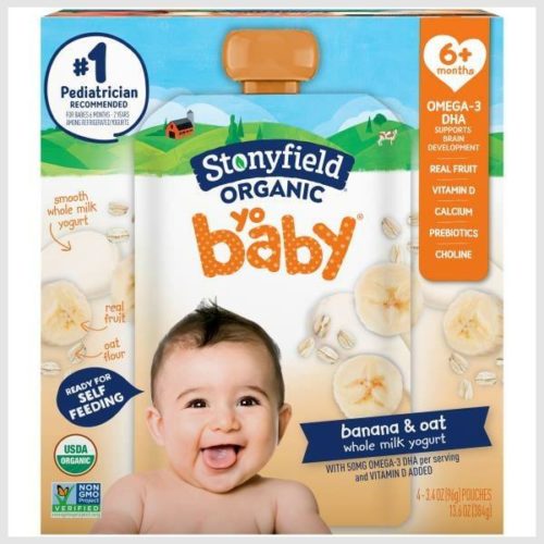 Stonyfield Organic ® YoBaby® Banana & Oat Whole Milk Yogurt