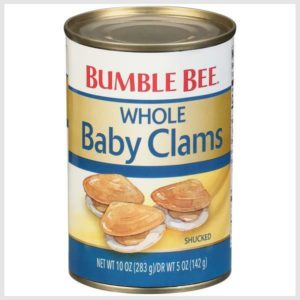 Bumble Bee Baby Clams, Whole, Shucked