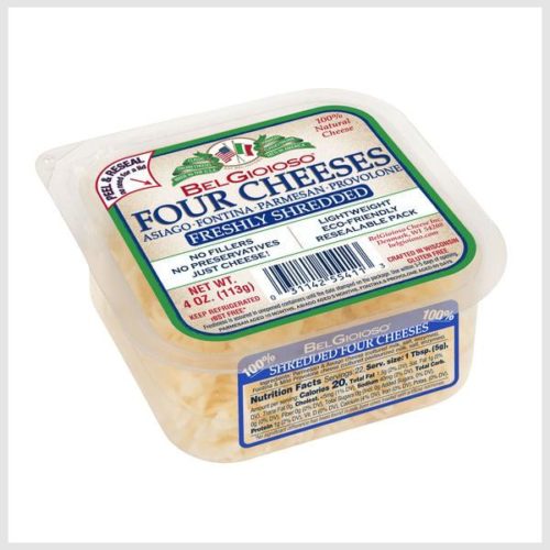 BelGioioso Cheese, Freshly Shredded Natural Four Cheeses No Nat No Cell Cup