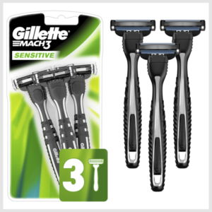 Gillette Mach3 Sensitive Men’s Disposable Razors