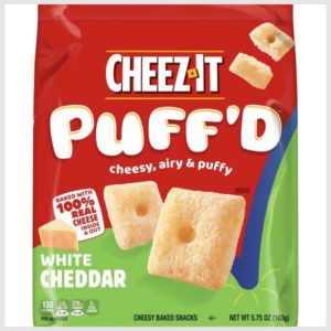 Cheez-It Cheesy Baked Snacks, Puffed Snack Crackers, Kids Snacks, White Cheddar