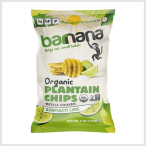 Barnana Organic Plantain Chips, Acapulco Lime, Kettle Cooked