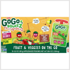GoGo Squeez Fruit & VeggieZ, Variety Pear Berry