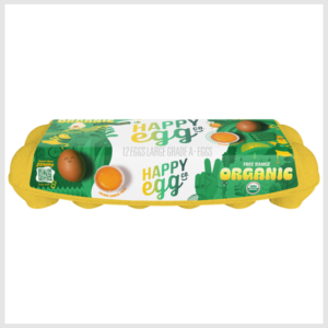 Happy Egg Organic Free Range Large Brown Grade A Eggs