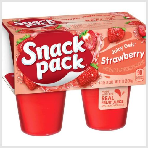 Snack Pack Strawberry Flavored Juicy Gels