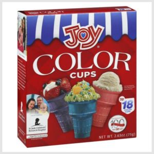 Joy Ice Cream Cups, Color