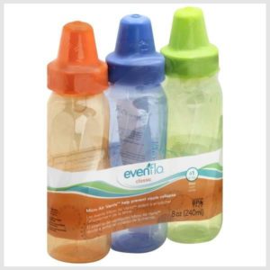 Evenflo Bottles, Slow, Tint, 8 oz, 1 0-3 m