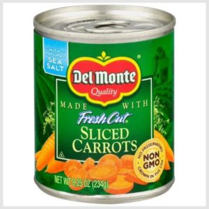 Del Monte Carrots, Sliced