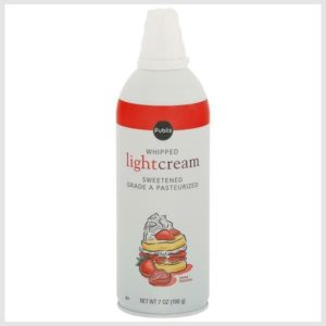 Publix Light Cream, Whipped
