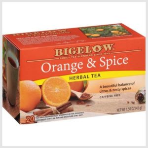 Bigelow Herbal Tea, Orange & Spice, Caffeine Free, Bags