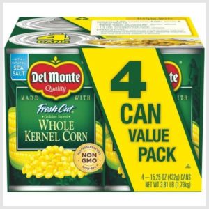 Del Monte Corn, Whole Kernel, Golden Sweet, Value Pack