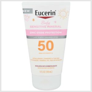 Eucerin Baby Sunscreen Lotion, Sensitive Mineral, Broad Spectrum SPF 50