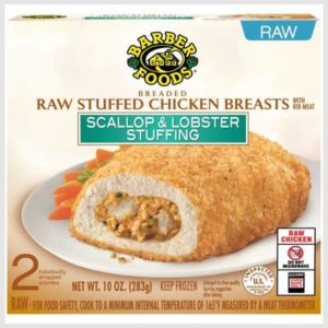 Barber Foods Chicken Breasts, Raw Stuffed, Scallop & Lobster Stuffing