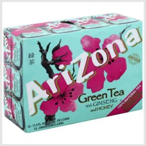 AriZona Green Tea, Ginseng & Honey, 12 Pack