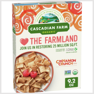 Cascadian Farm Organic Cinnamon Crunch Cereal, Whole Grain Cereal