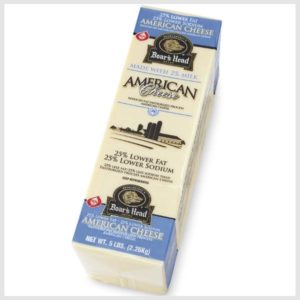 Boar's Head American Cheese White, 33% Lower Fat/36% Lower Sodium