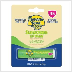 Banana Boat Sunscreen Lip Balm, Broad Spectrum SPF 45