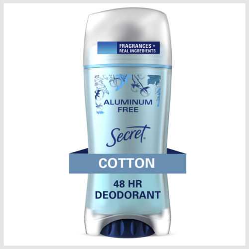Secret Aluminum Free Deodorant for Women, Cotton