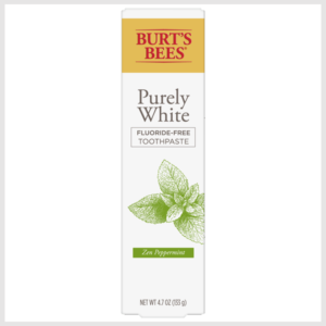 Burt's Bees Toothpaste, Natural Flavor, Fluoride-Free, Purely White, Zen Peppermint