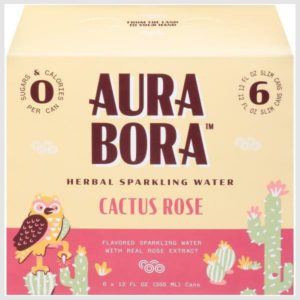 Aura Bora Herbal Sparkling Water, Cactus Rose