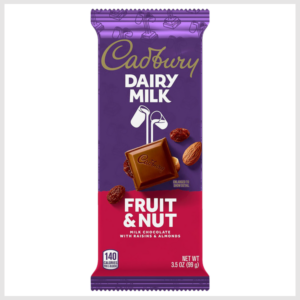 Cadbury Dairy Milk Milk Chocolate Fruit & Nut Full Size Candy