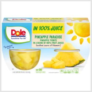 Dole Pineapple Paradise, in 100% Juice, Tidbits