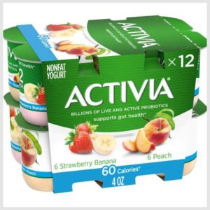 Activia Nonfat Probiotic Strawberry Banana & Peach Variety Pack Yogurt