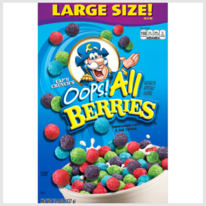 Cap'N Crunch Cereal, Oops All Berries, Large Size