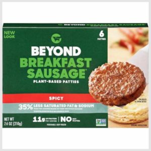 Beyond Meat Beyond Breakfast Sausage, Plant-Based Breakfast Patties, Spicy