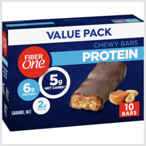 Fiber One Caramel Nut Chewy Protein Bars Healthy Lunch Box Snacks