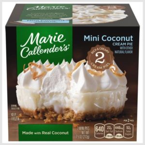 Marie Callender's 2 Mini Coconut Cream Pies Frozen Mini Pie Dessert