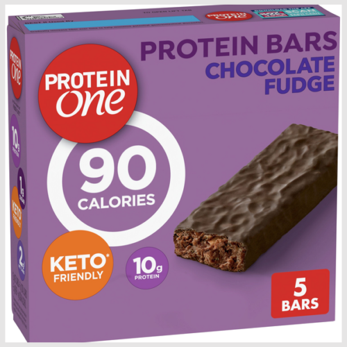 Protein One Chocolate Fudge 90 Calorie Protein Bars Keto Friendly Snack Bars