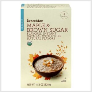 GreenWise Instant Oatmeal, Organic, Maple & Brown Sugar, 8 Packets