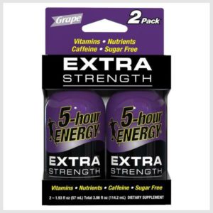 5-hour ENERGY Energy Shot, Grape, Extra Strength, 2 Pack