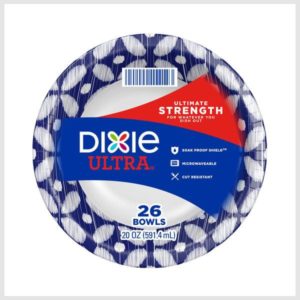 Dixie Paper Bowls, 20oz Disposable Bowl (Designs May Vary)