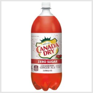Canada Dry Zero Sugar Cranberry Ginger Ale, 2L