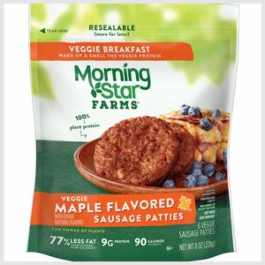 Morning Star Farms Meatless Sausage Patties, Vegan Plant Based Protein, Frozen Breakfast