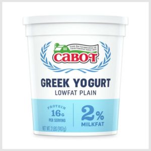 Cabot Lowfat Plain Greek Yogurt - 2 Lb.
