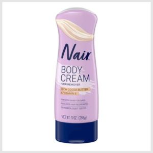 Nair Hair Removal Body Cream With Cocoa Butter And Vitamin E, Leg And Body Hair Remover, Bottle