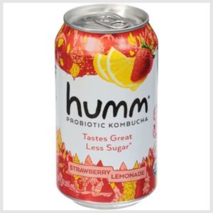 Humm Kombucha, Probiotic, Strawberry Lemonade