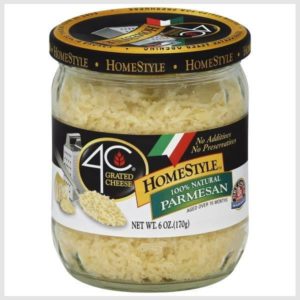 4C Foods Cheese, Grated,Homestyle Natural Parmesan, 6 ounce jar