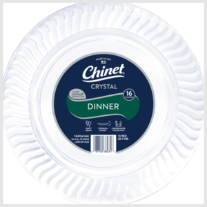 Chinet Plastic Dinner Plate 10in (16 Count)